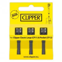 Clipper Pack 3 mollet avec Pierre de rechange Briquet Clipper