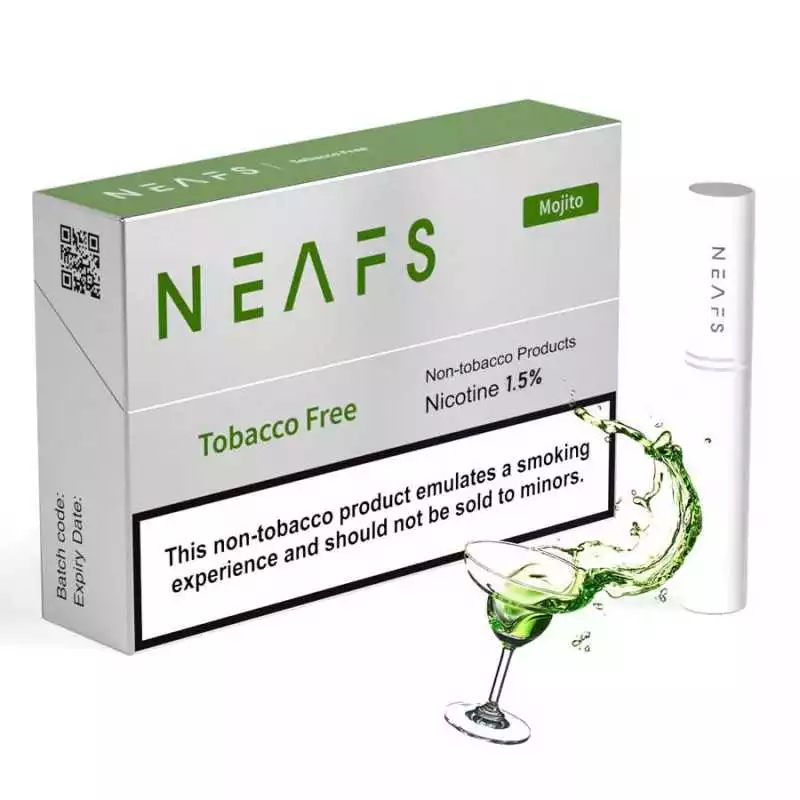 NEAFS Mojito 1.5% nicotine sticks bâtonnets chauffants (Heat Not Burn) sans tabac (20 bâtonnets) - IQOS comptatible