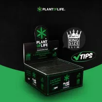 Boite Papier Slim Non blanchi naturel + Tips - king size Slim - PLANT OF LIFE PLANT OF LIFE 