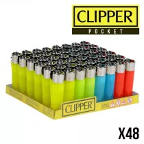 Briquet Clipper Pocket translucide x48