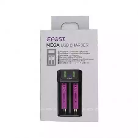 Efest Mega USB Chargeur double accus E-Cig Power  Chargeurs double accus  Grossiste buraliste