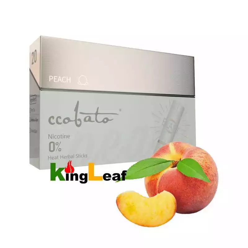 Peach blast (pêche) stick heets aux herbes (hnb) 0% nicotine sans tabac - Ccobato- compatible iqos