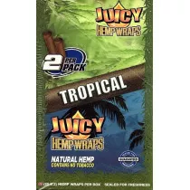 Boite TROPICAL (Fruits tropicaux) Blunt au feuille de chanvre (Hemp) Juicy Jays - Blunt sans tabac - (2 x feuilles)