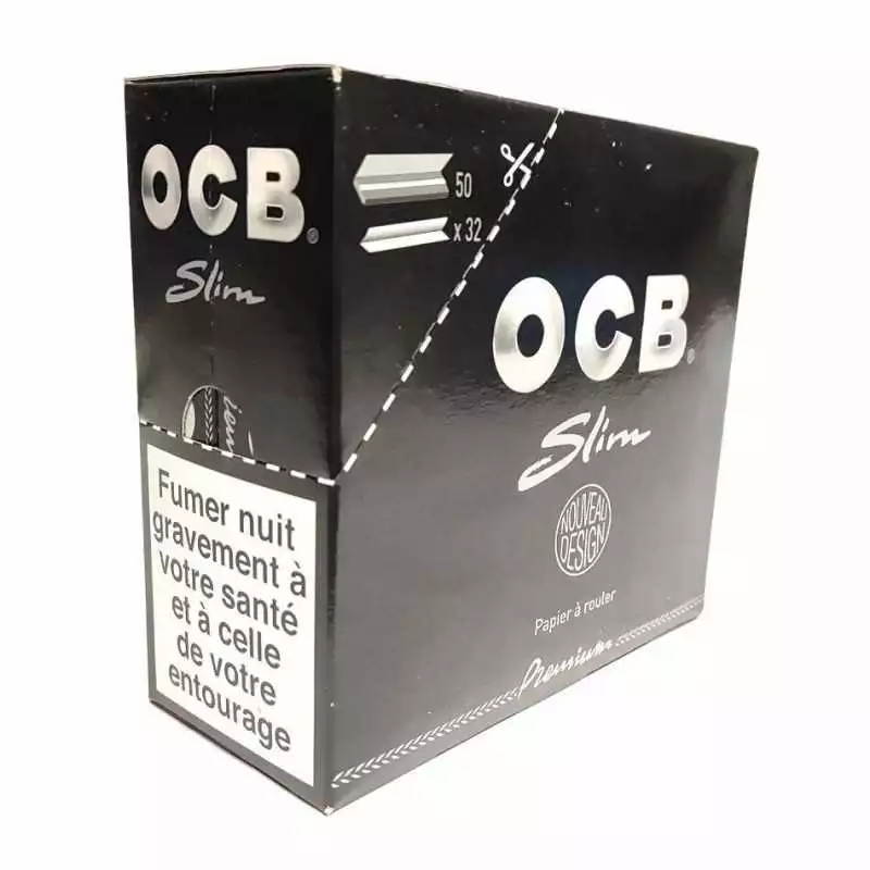 Boîte 50 cahiers - Papier OCB slim premium noir OCB  FEUILLES SLIM (LONGUE)  Grossiste buraliste